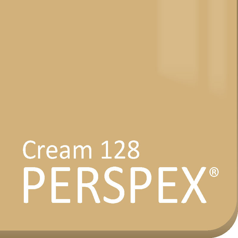 Cream 128 perspex