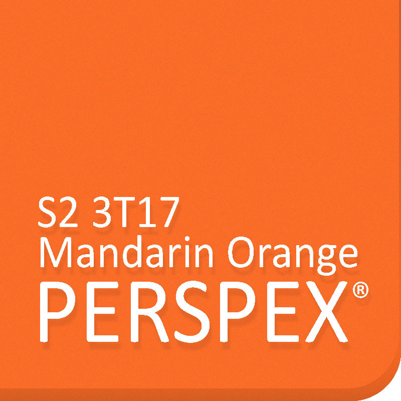 Mandarin Orange Frost Perspex S2 3T17