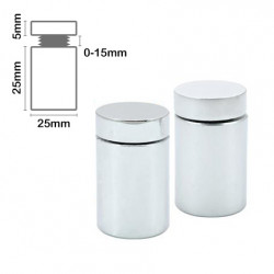 Stand Off Wall Mount 25mm x 25mm-Chrome