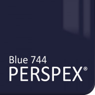 Blue Gloss Perspex 744