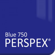 Blue Gloss Perspex 750