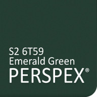 Emerald Green Frost Perspex S2 6T59 
