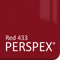 Red 433 Perspex